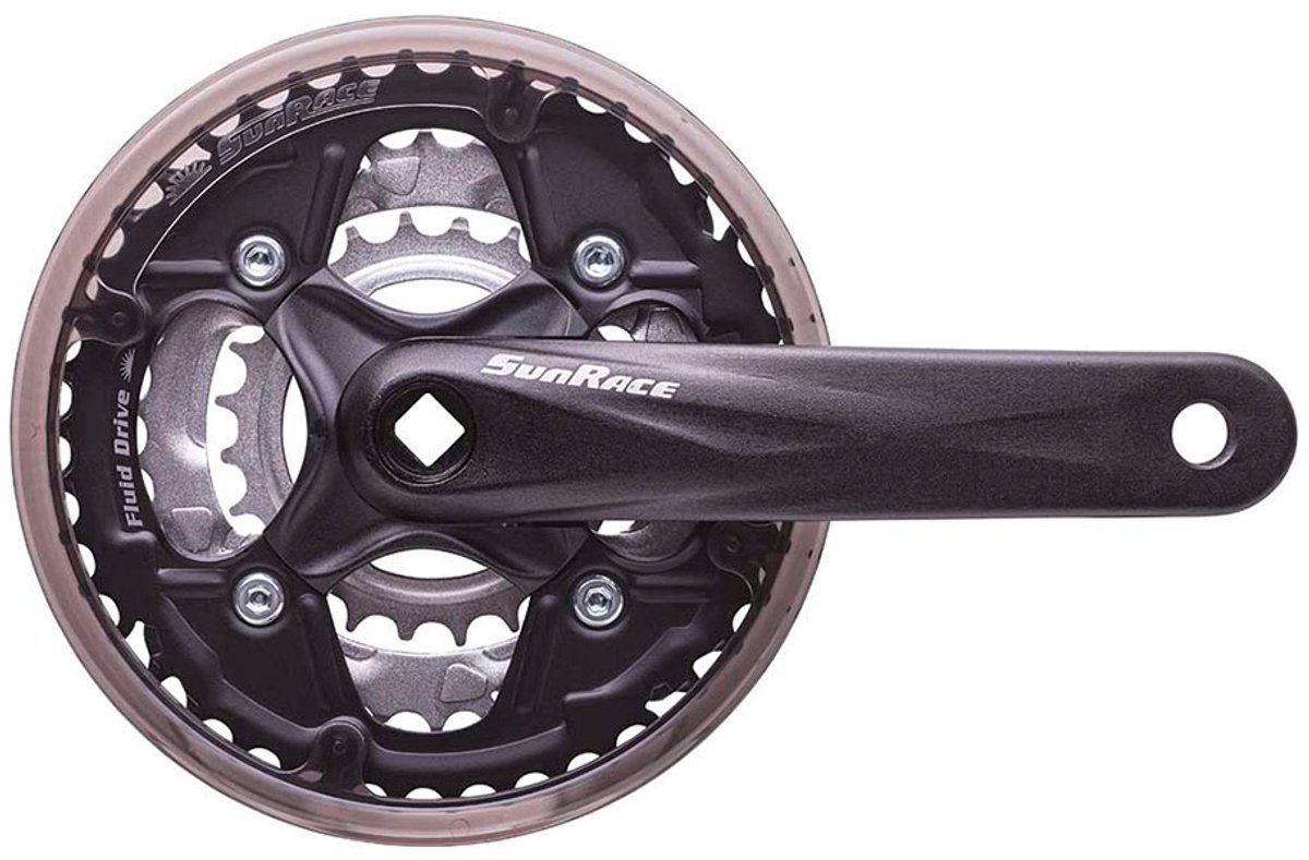 Brn Mtb Crankstel Zilver 170 mm / 42/34/24t