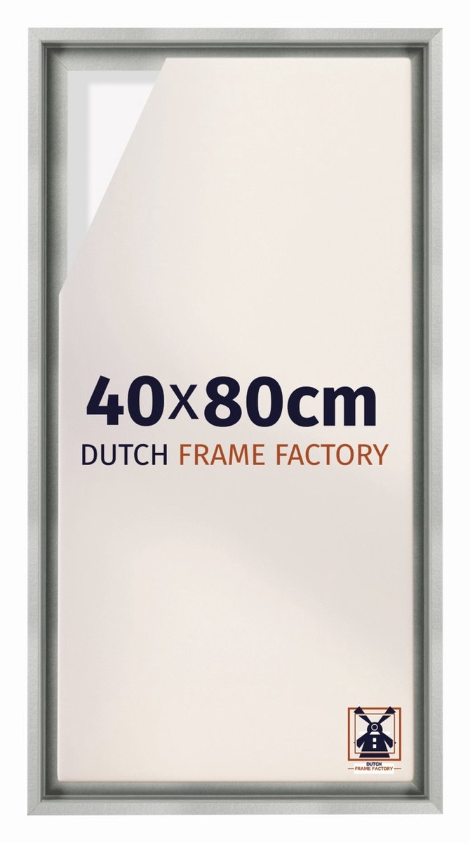 Dutch Frame Factory Baklijst 40x80 cm - Zilver Mat - Geschikt voor Canvasdoek - MDF Baklijst Lausanne