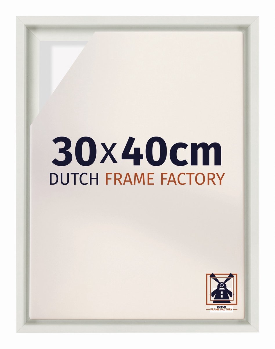 Dutch Frame Factory Baklijst 30x40 cm - Wit Mat - Geschikt voor Canvasdoek - MDF Baklijst Lausanne