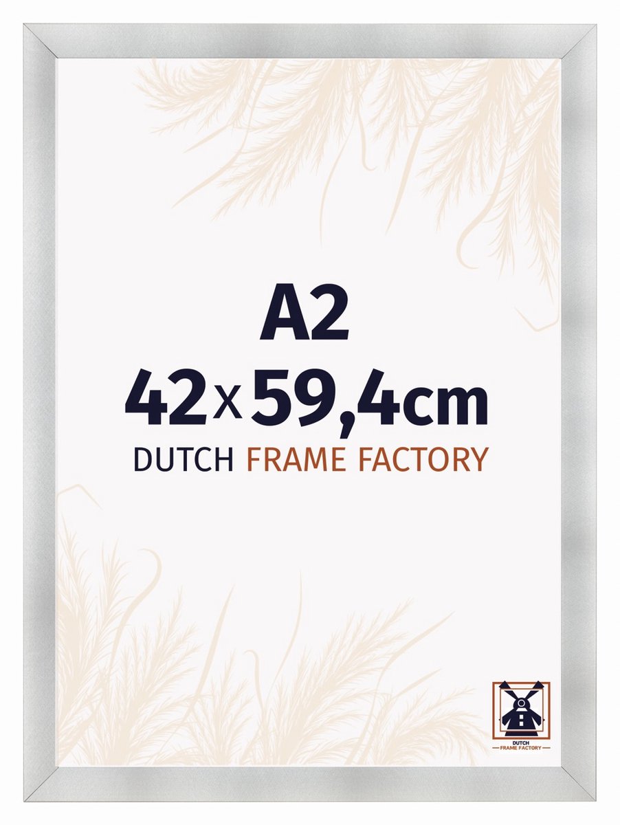 Dutch Frame Factory Fotolijst A2 42x59,4 cm - MDF - Aluminium Geborsteld - Praag