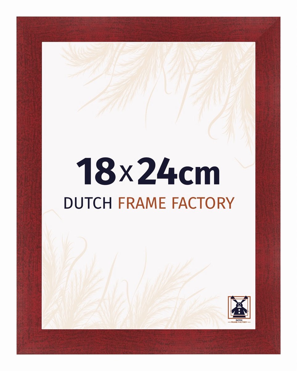 Dutch Frame Factory Fotolijst 18x24 cm - MDF - Wijnrood Geveegd - Praag