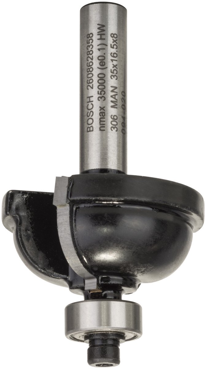 Bosch - Paneelfrees F 8 mm, R1 9,5 mm, D 35 mm, L 16,5 mm, G 59 mm