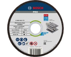 Bosch Doorslijpschijf recht Standard for Inox - Rapido 125mm - 10stuks