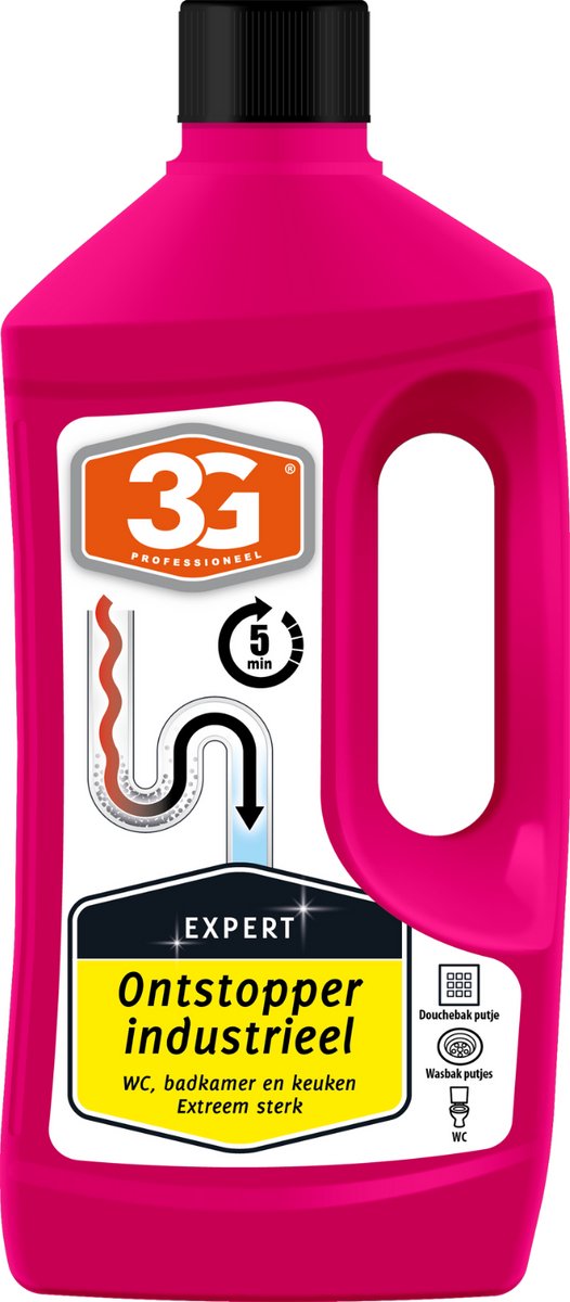 3G Professioneel Expert Ontstopper industrieel - 1000 ml - Industriële Ontstopper - Krachtige Ontstopper - Riool Ontstopper - Afvoer Ontstopper - Professioneel