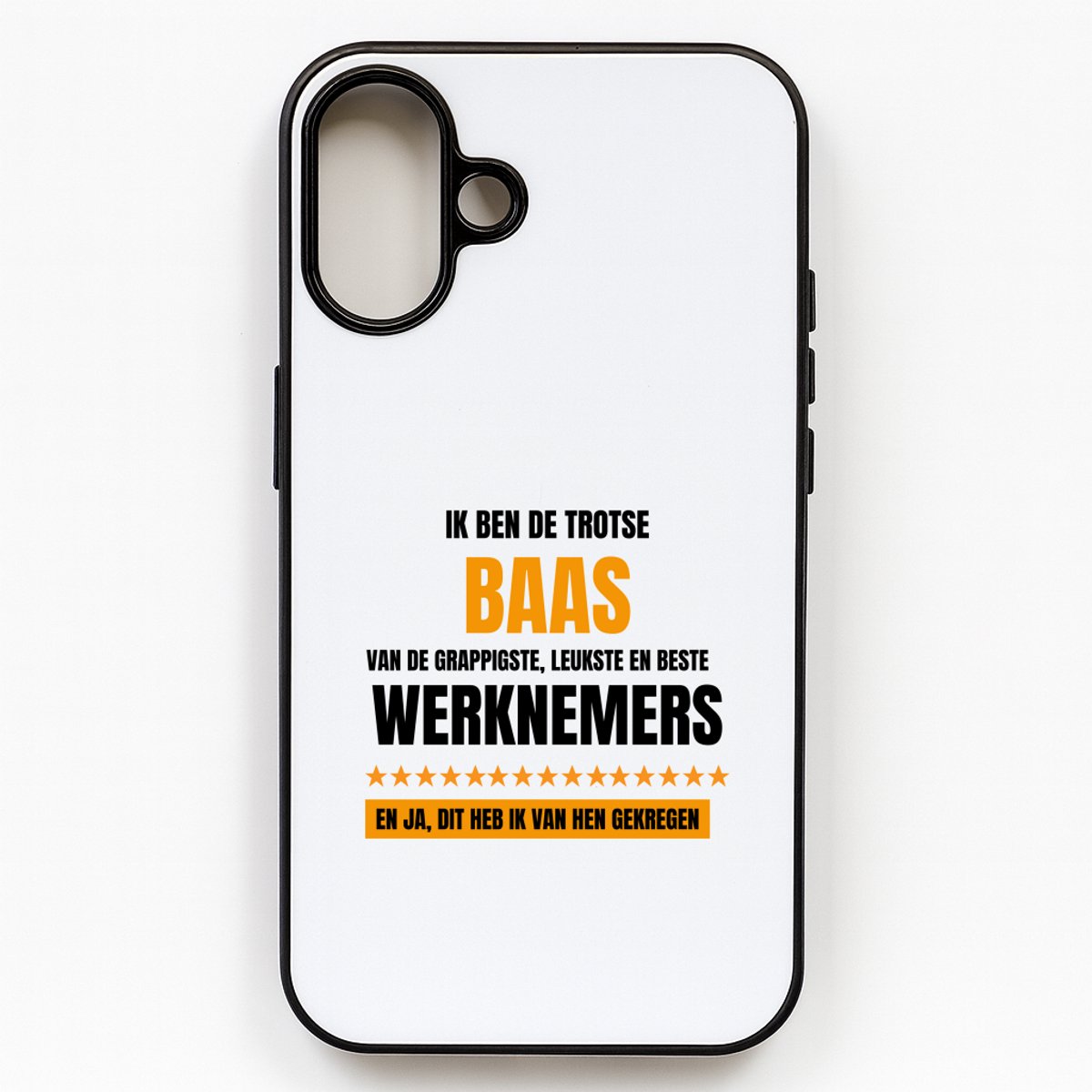 Hacebo® - Trotse baas telefoonhoesje - Baas - een baas - telefoonhoesjes - werk - afscheidscadeau - verjaardagscadeau - kado - gift - hoesje geschikt voor iPhone 16