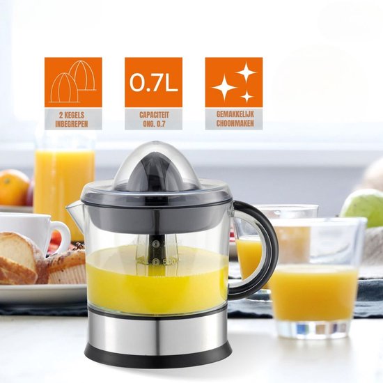 GTB® Citruspers electrisch - Citruspers - Sinaasappelpers - Grijs - ‎15cm x 15cm x 21cm van GTB — afbeelding 3
