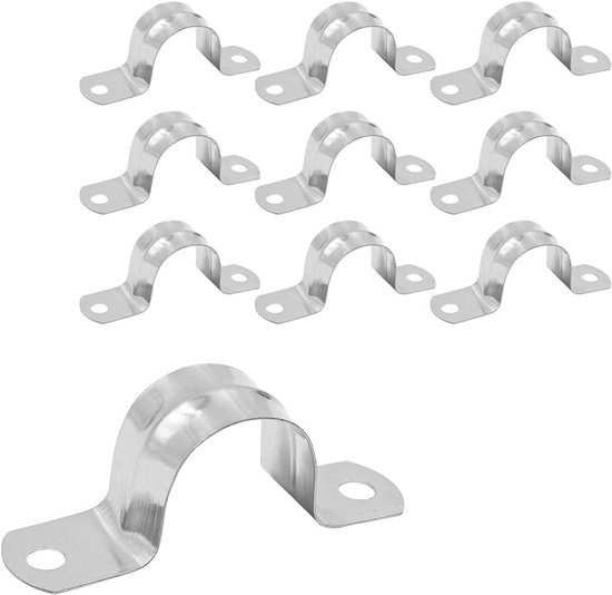 Buisklem PP met beugel, 125 mm, zwart - PVC Buisklem - Technis