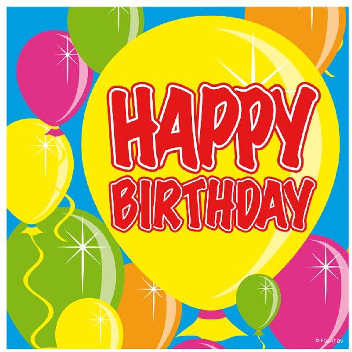 Folat - Servet Balloons Happy Birthday 20 stuks