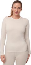 DANISH ENDURANCE Chemise Thermo à Manches Longues pour Femme - Laine Mérinos - Wit Cassé - XXL