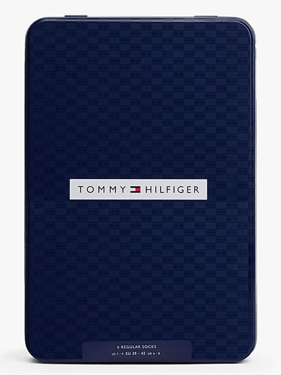 Tommy Hilfiger Herensokken Giftbox 6-Pack Navy