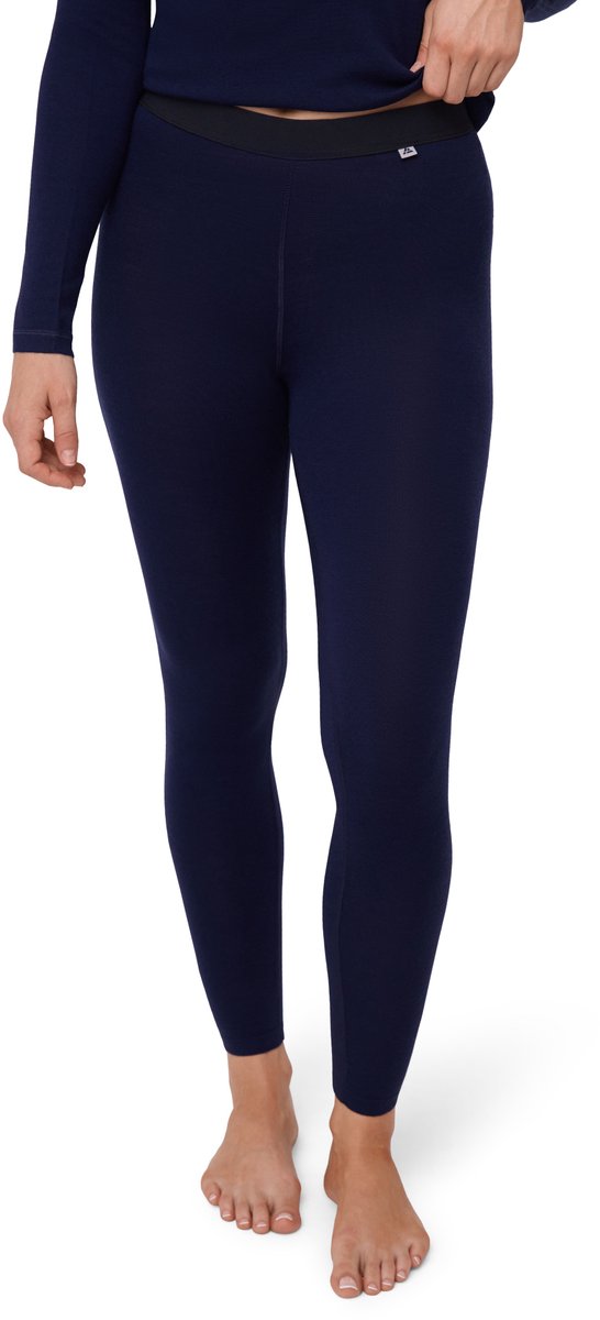 Kama Warme lichtdragende Sweater van 100% merino wol dames wit-blauw 5024