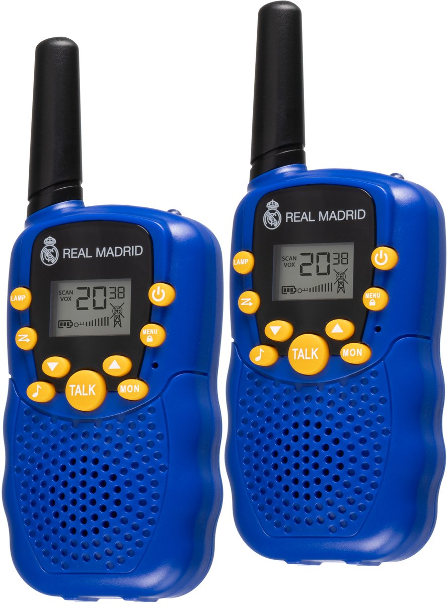 Real Madrid Walkie-talkies - Voor Kinderen - Max 6 Km bereik - Blauw
