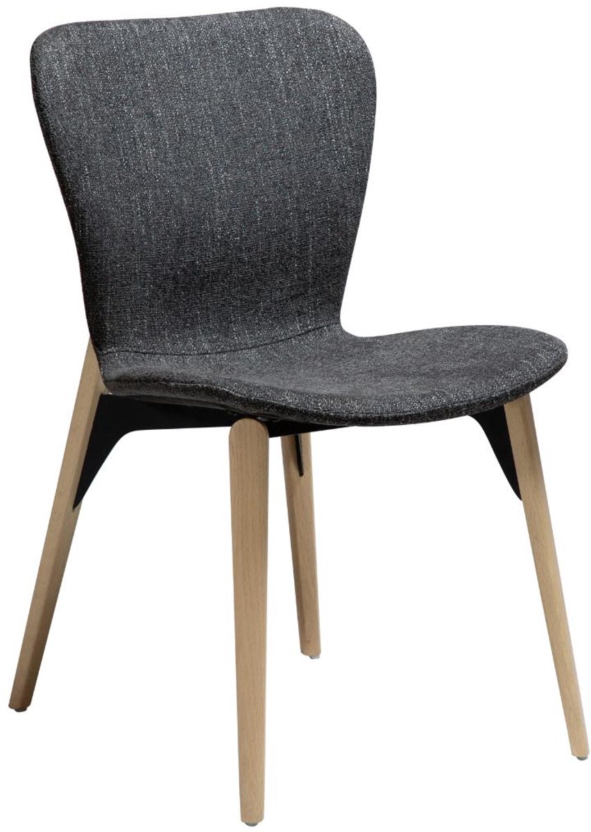 Paragon Dan-Form eetkamerstoel bouclé zwart.