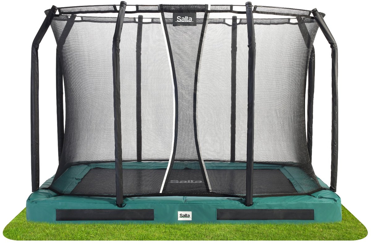 Salta Premium Ground - Inground trampoline met veiligheidsnet - 305 x 214 cm - Groen