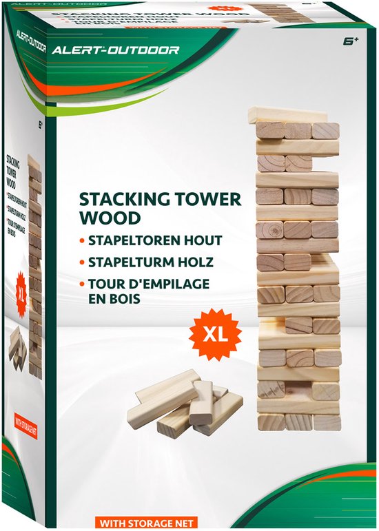 Alert - Stapeltoren XL - Hout Met Handig Opbergnet