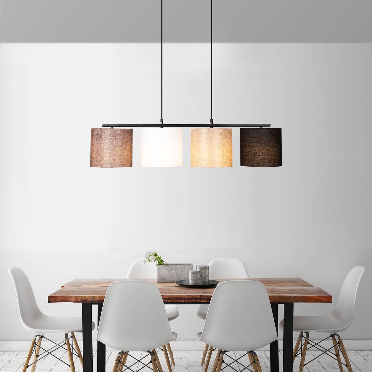Asir - Kroonluchter - Zwart wit - 110 x 120 x 25