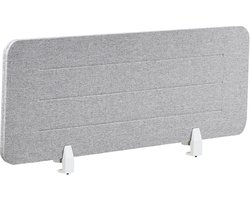 BELIANI ZIGGY - Bureauscherm - Lichtgrijs - 120 x 40 cm - Polyester