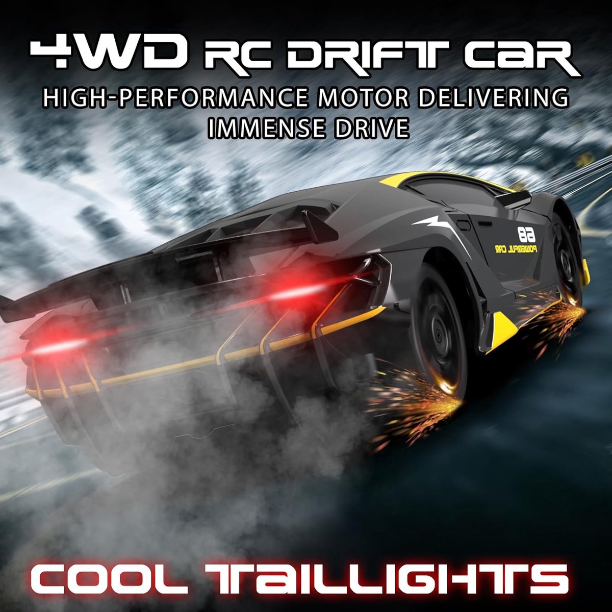 PolkaHome RC Drift Auto 1:24 – Afstandsbestuurbare RC Auto – 4WD – 2 Accu’s – 20 km/h — afbeelding 11