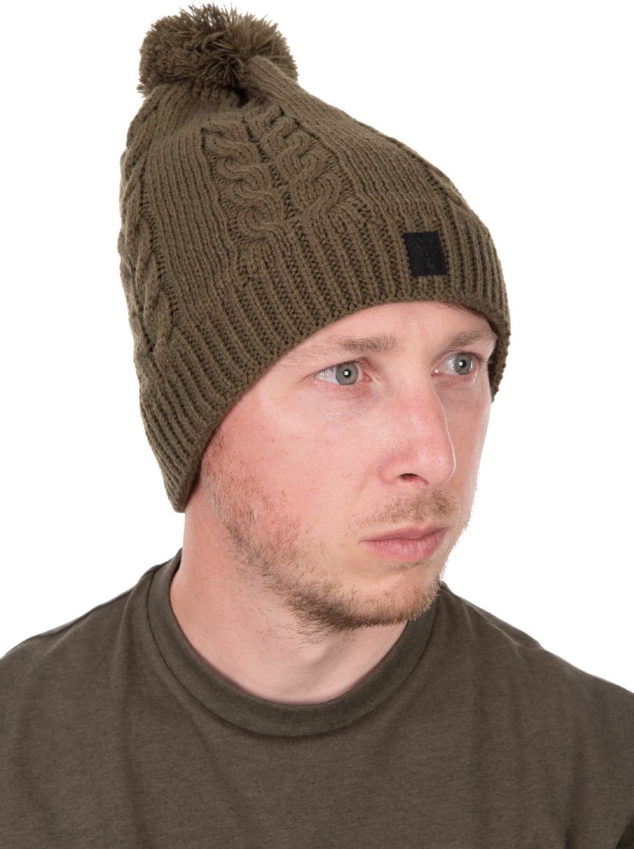Fox Khaki Knitted Bobble Vismuts | Vismuts