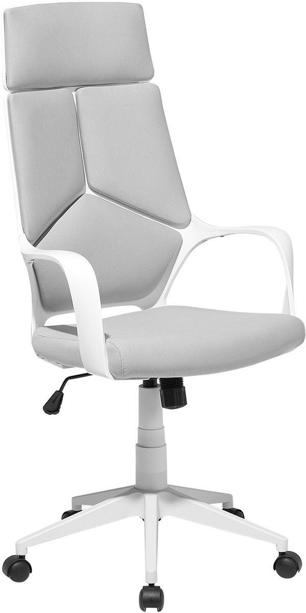 DELIGHT - Bureaustoel - Wit/Grijs - Polyester