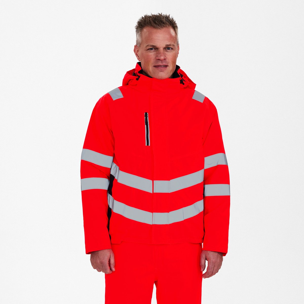Engel Safety winterjack 1946-930 - Hi-vis Red / Black - 3XL