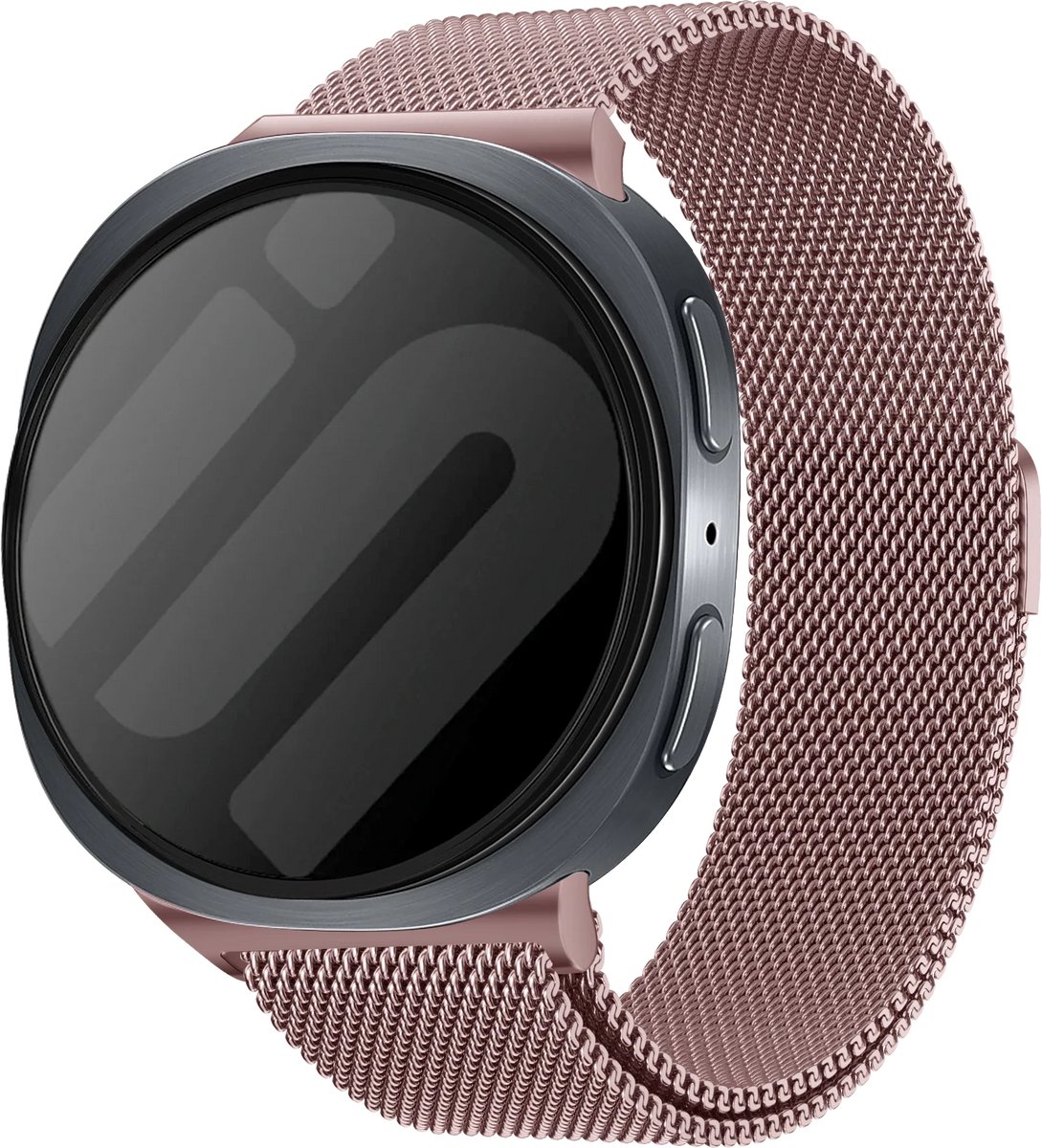 Strap-it Milanese band - Milanees mesh bandje geschikt voor Samsung Galaxy Watch 9 (40/44mm) / Watch 8 (40/44mm) / 8 Classic (46mm) - rosé pink / roze