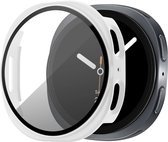 Bandz PC hard case hoesje met screenprotector - geschikt voor Samsung Galaxy Watch 8 - 40mm - beschermhoes van hard plastic - full cover (wit)