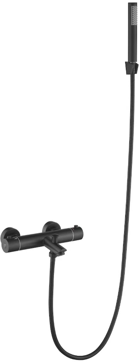 LINEA UNO - Vass - Mat zwart - Thermostaat badkraan - - 201367