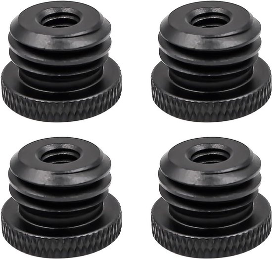 QUARKZMAN Adapter voor microfoonstandaard, 5 stuks, 1/4 vrouwelijk naar M6 mannelijk, aluminiumlegering, voor microfoonstatief, zwart QUARKZMAN Adapter voor microfoonstandaard, 5 stuks, 1/4 vrouwelijk naar M6 mannelijk, aluminiumlegering, voor microfoonstatief, zwart
