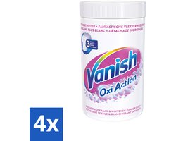 4 x Vanish Oxi Action - Vlekkenverwijderaar Poeder - Zonder Bleek - Witte Was - 1.5 Kg - Vlekkenverwijderaar - Waspoeder - Witte Was - Wasmiddel - Vlekken Verwijderen