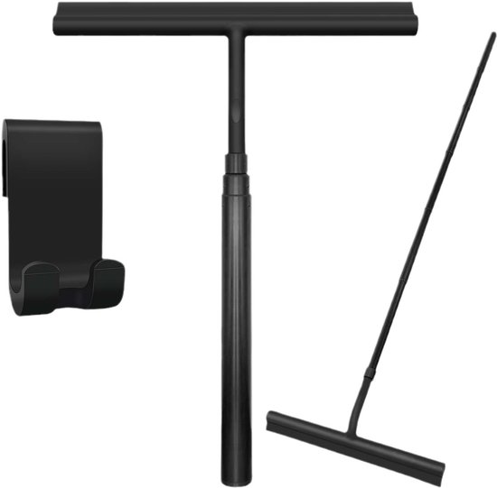 Siliconen Douchewisser Uitschuifbaar – 2 in 1 Multifunctionele Raamwisser & Vloertrekker – Wisser - Voor Ramen Tegels Auto – Met Haak - M