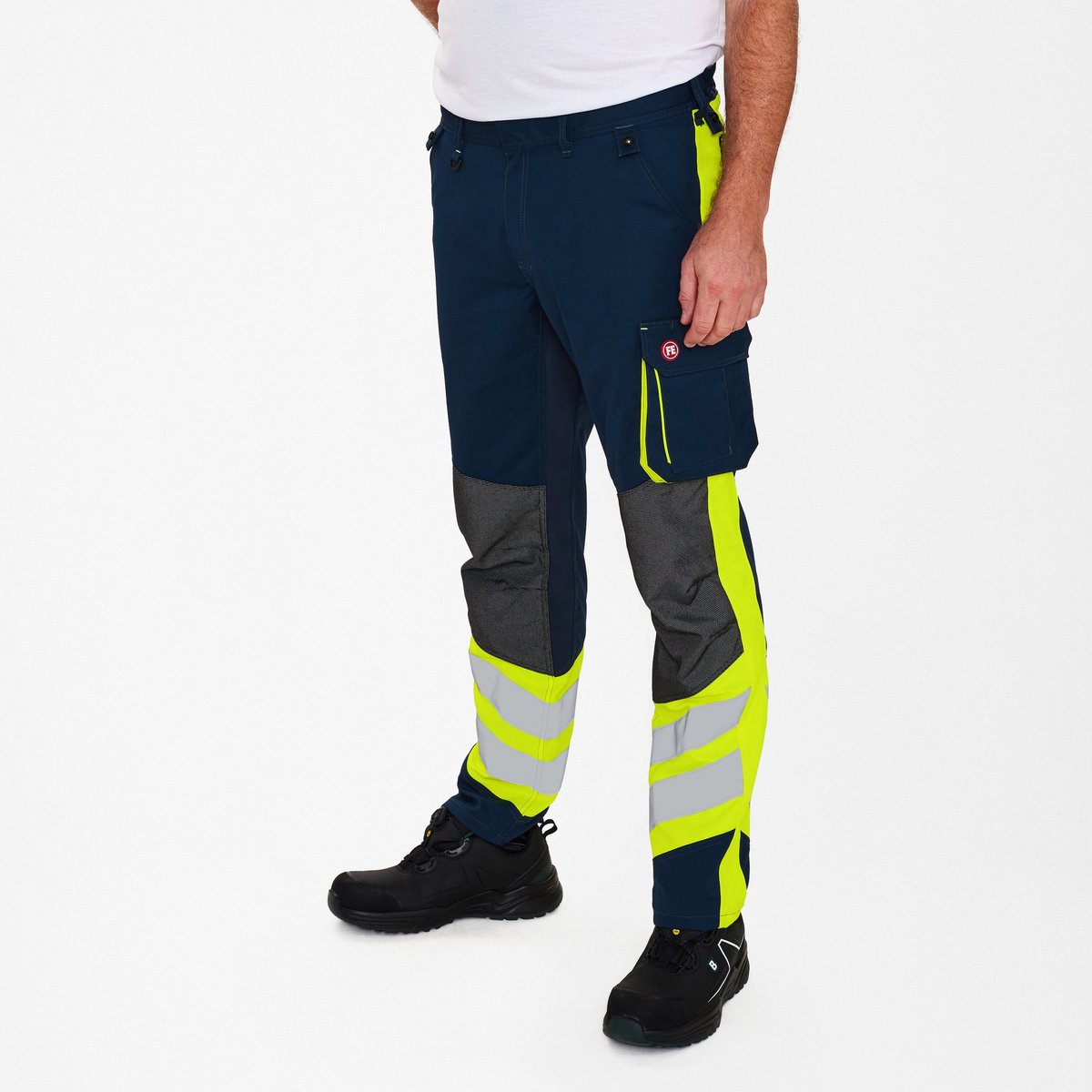 Engel Cargo werkbroek 2870-217 - Blue Ink / Hi-vis Yellow - 54