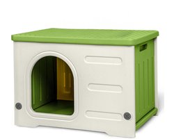 MKSS® Kattenhuis voor Buiten - Kattenhok Binnen - Kattenbench - Kattenren - Groen en Wit