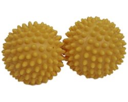 Wasdrogerballen WATH - Geel - Wasdroger ballen - Energiebesparend - Drogerbal - Herbruikbaar - Kunststof - Set van 2