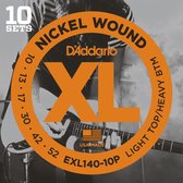 D'Addario E-Git.snaren EXL140-10P 10-52 nikkel omwonden 10er Set - Elektrische gitaarsnaren