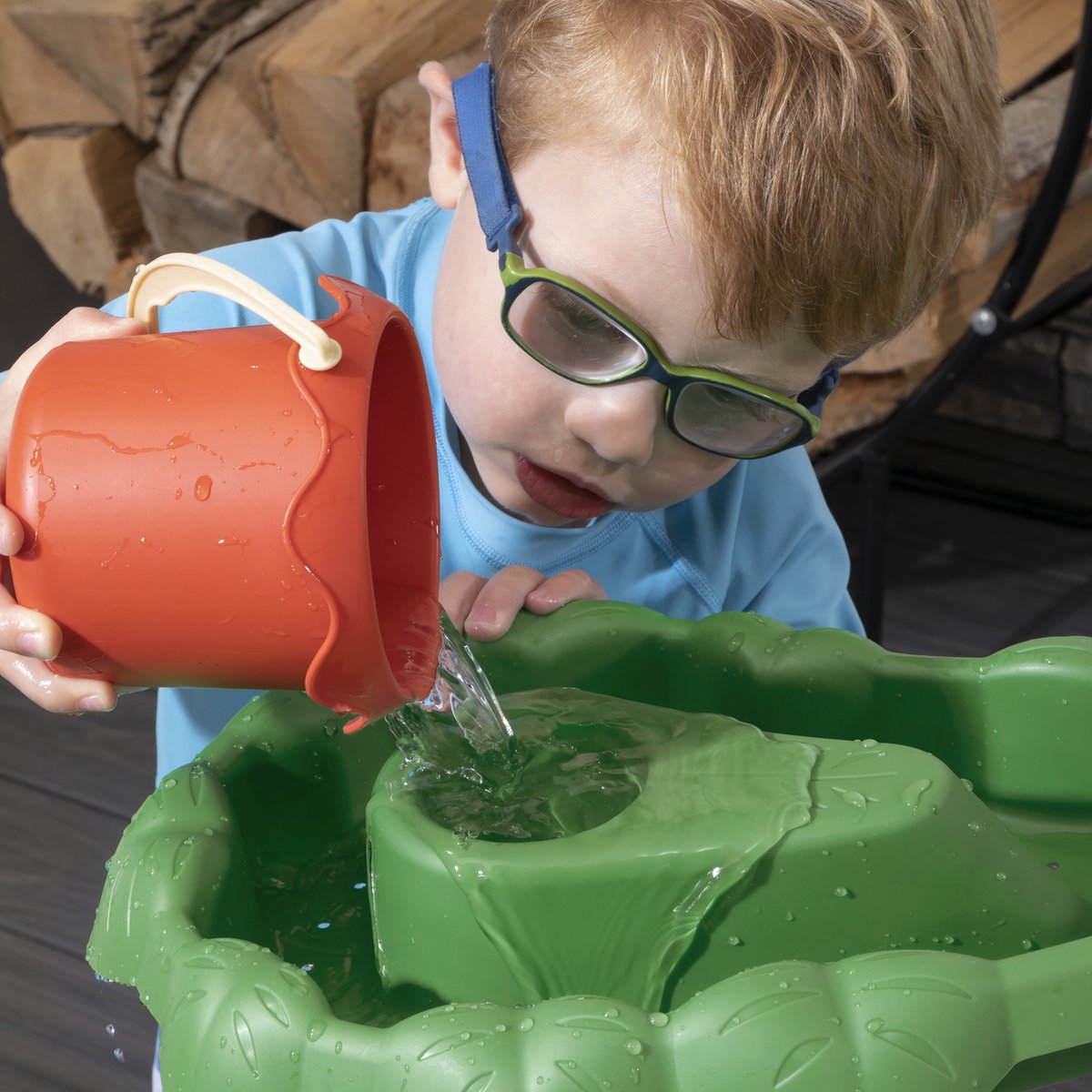 Step2 Dino Showers Watertafel - incl. 13-delig accessoireset - Waterspeelgoed voor kind - Activiteitentafel met water voor de tuin / buiten — afbeelding 7