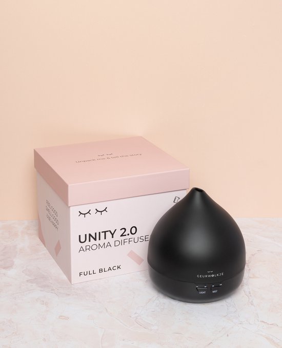 Geurwolkje Unity 2.0 Aroma Diffuser – Ultrasone Geurverspreider – Mat Zwart
