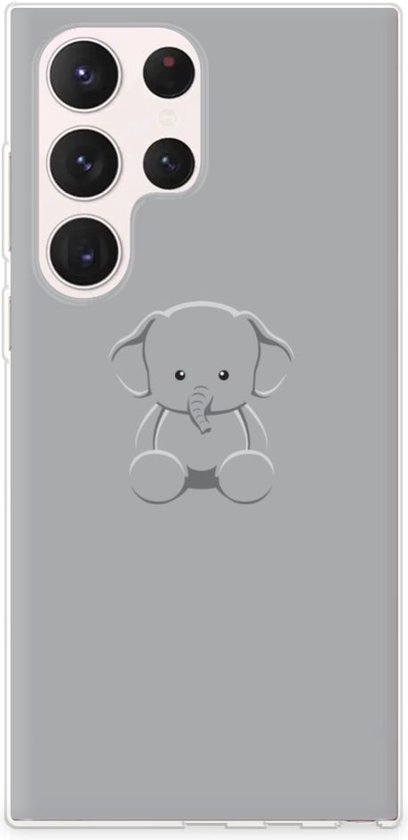 Housse TPU Silicone Etui pour Samsung Galaxy S23 Ultra Coque Éléphanteau