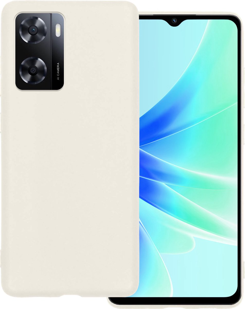 Hoesje Geschikt voor OPPO A57 - Sterk & Shockproof - Hoes Cover - Siliconen Case - Wit