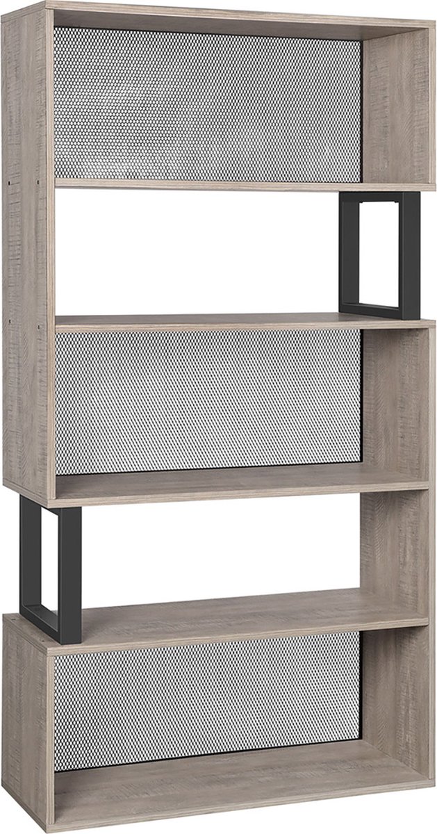 Bookcase deluxe - 5 layers - Bookcase with doors - Living room, bedroom and children's room - Wood - MDF - 80x30x149cm