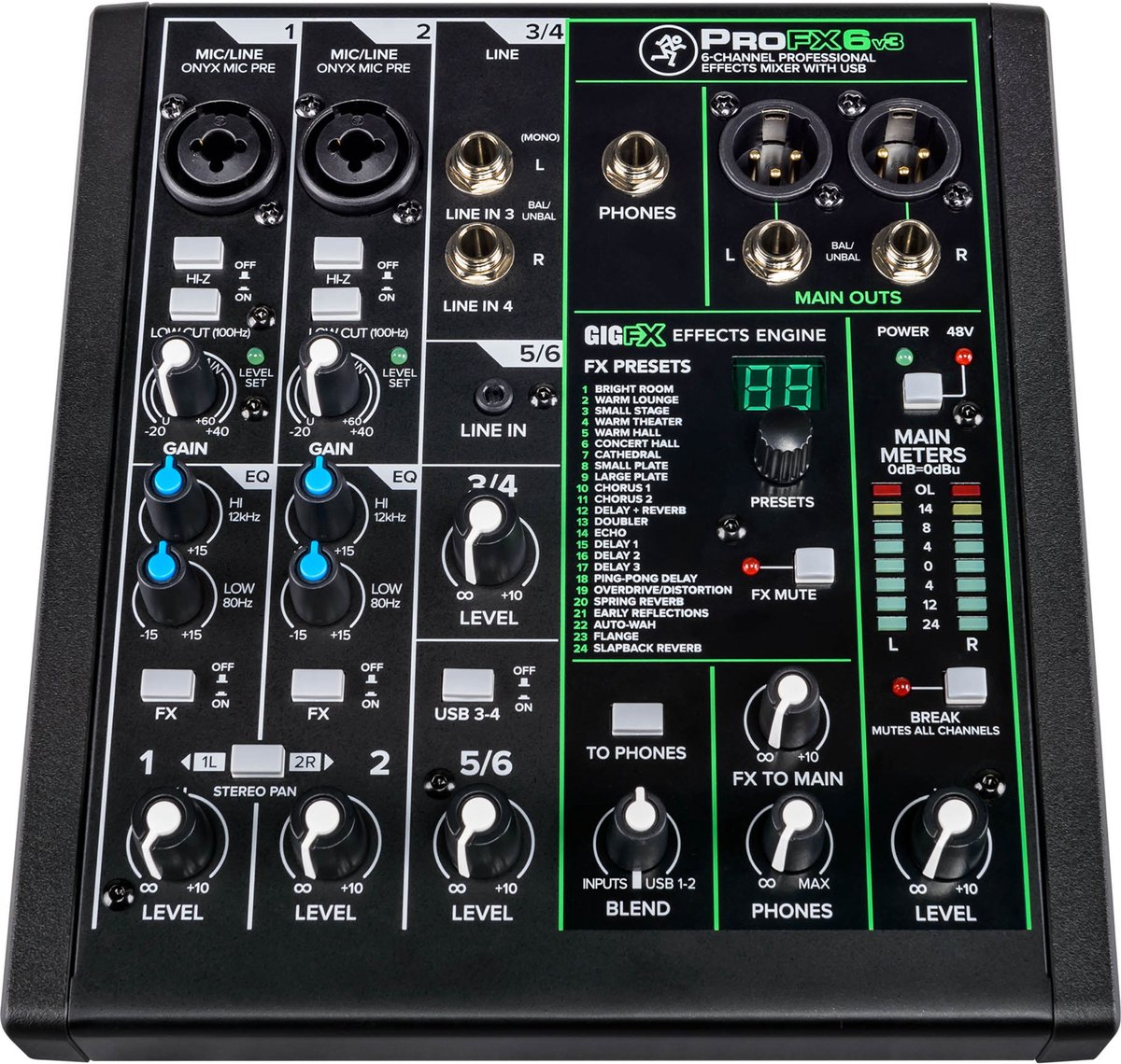 Mackie ProFX6V3 - Analoge mixer