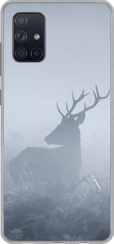 Coque Samsung Galaxy A51 5G - Cerf - Brouillard - Forêt - Coque de téléphone en Siliconen