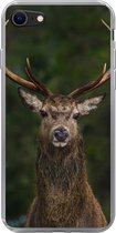 Geschikt voor iPhone 8 hoesje - Hert - Gewei - Natuur - Siliconen Telefoonhoesje
