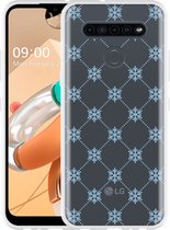 LG K41S Hoesje Snowflake Pattern - Designed by Cazy