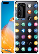 Huawei P40 Pro Hoesje Cryptocurrency Designed by Cazy