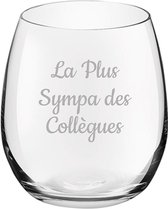 Drinkglas gegraveerd - 39cl - La Plus Sympa des Collègues