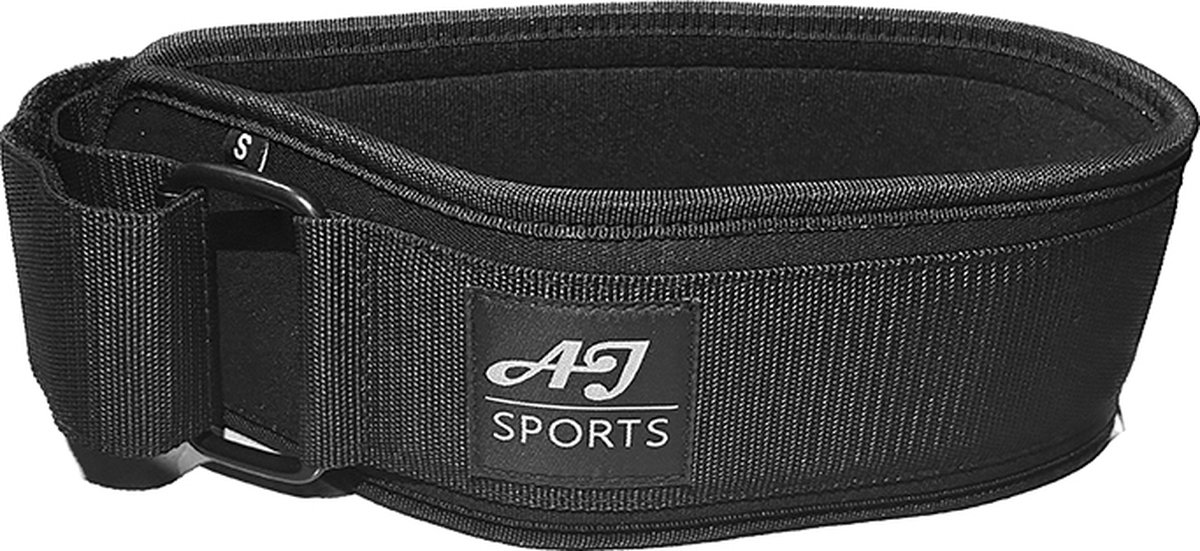 AJ-Sports Lifting belt - Maat M - Klitteband sluiting - Powerlift riem - Fitness riem - Weightlifting belt - Gewichthefriem - Krachttraining - Powerlifting - Fitness - AJ-Sports