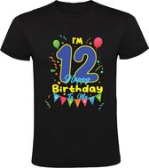 I'm 12 Happy Birthday To Me Kinder T-shirt 104 | Jarig | Verjaardag | Feest | 12 jaar