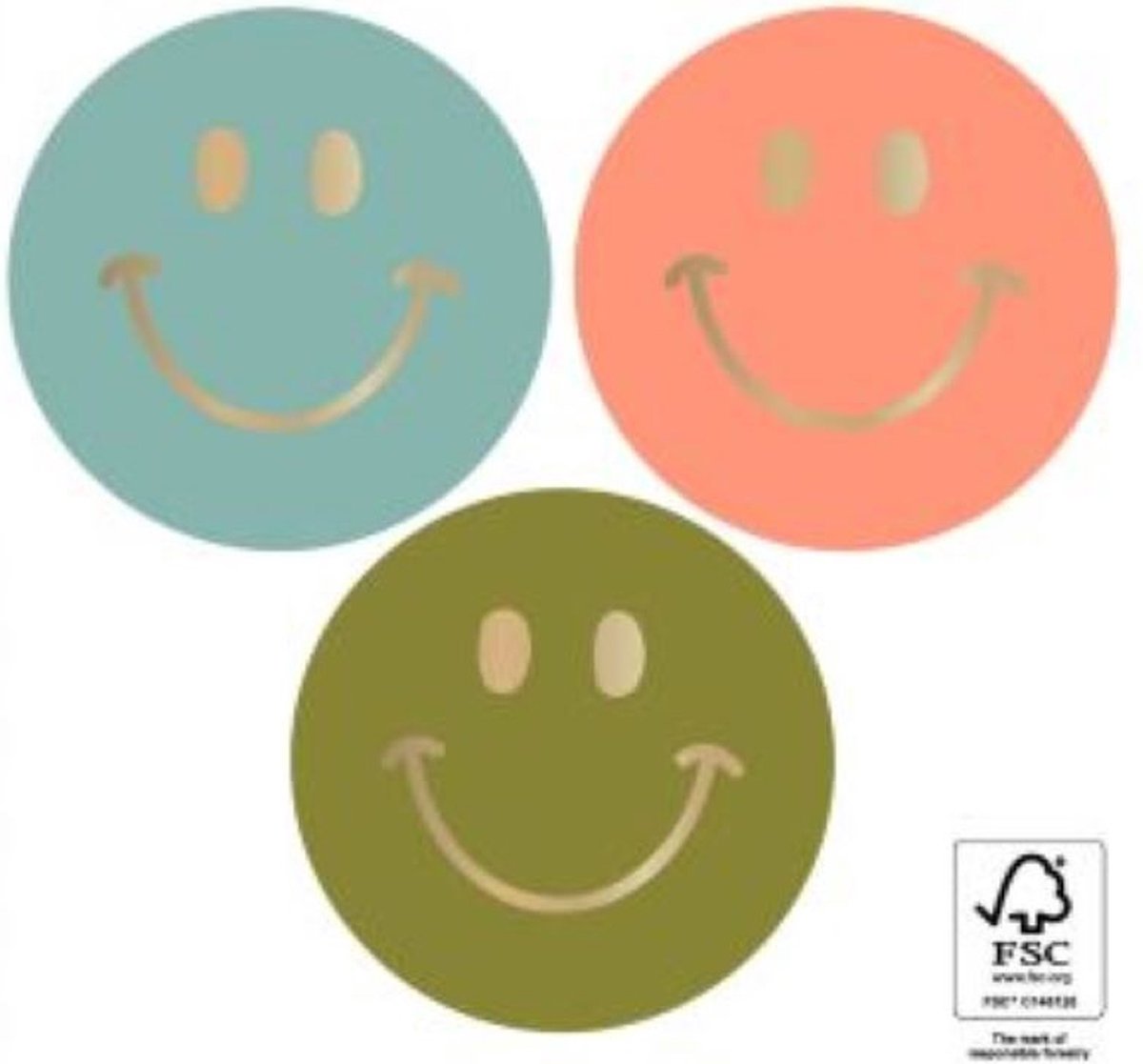 Fako Bijoux® - 500 Autocollants Sur Rouleau - 2.5cm - Emoji / Smiley Jaune  - Stickers