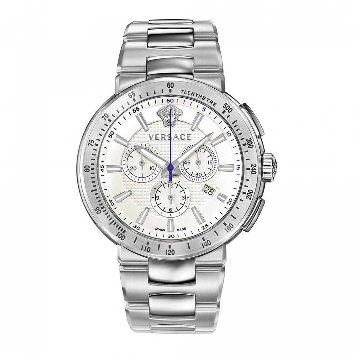 Versace VFG090013 horloge mannen - Roestvrij Staal - zilver